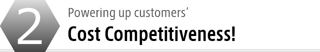 Powering up customers’ cost competitiveness!